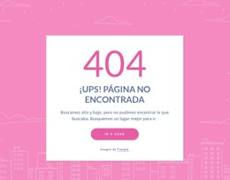 Mensaje De 404 Páginas En Grupo Sitio Web De Una Sola Página