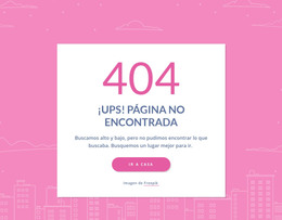 Mensaje De 404 Páginas En Grupo: Plantilla Web Moderna