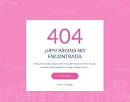 Mensaje De 404 Páginas En Grupo: Plantilla De Una Página Multipropósito