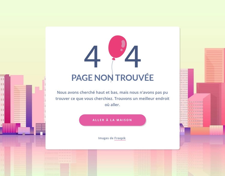 modèle de pages 404 Conception de site Web