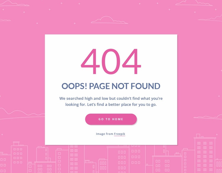 404 page message in group Homepage Design