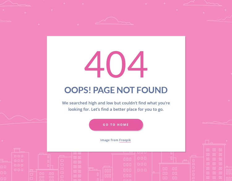 404 page message in group HTML Template