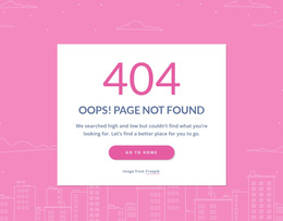 Premium HTML5 Template For 404 Page Message In Group