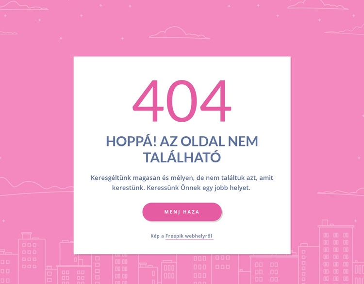 404 oldalas üzenet a csoportban CSS sablon