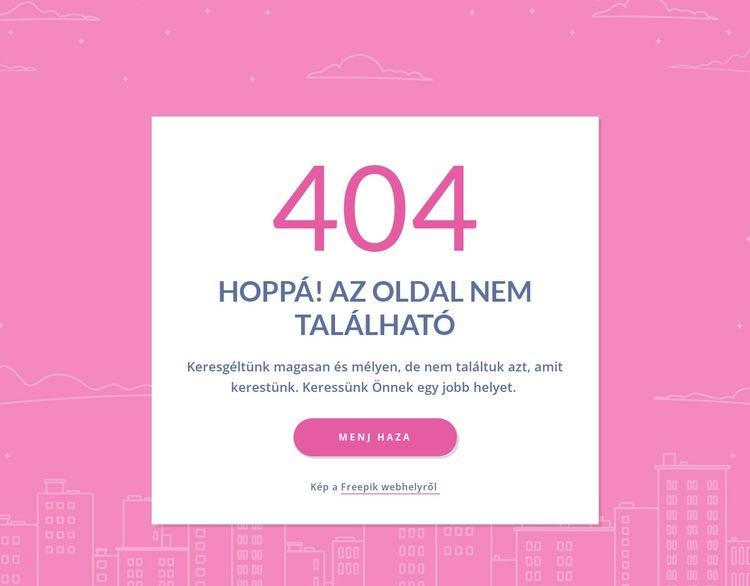 404 oldalas üzenet a csoportban HTML Sablon