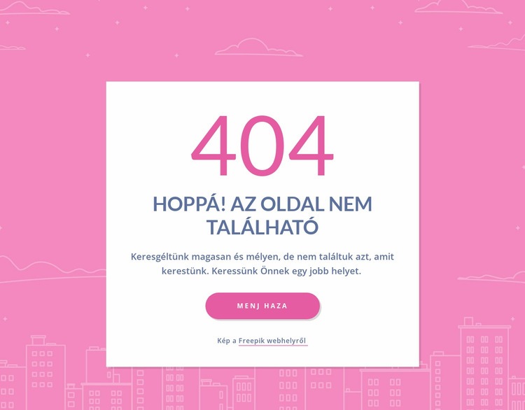 404 oldalas üzenet a csoportban Sablon