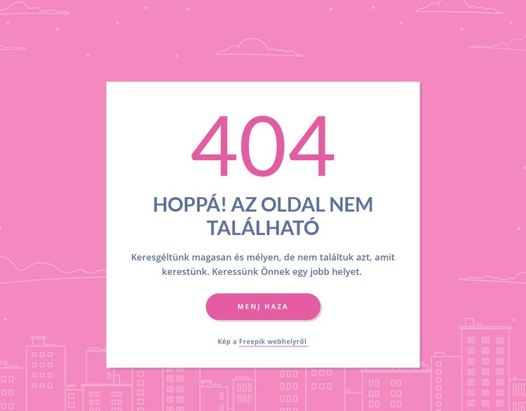 404 oldalas üzenet a csoportban Weboldal sablon