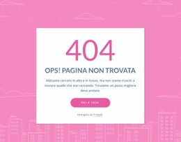 Messaggio Di Pagina 404 Nel Gruppo Costruttore Di Siti Web