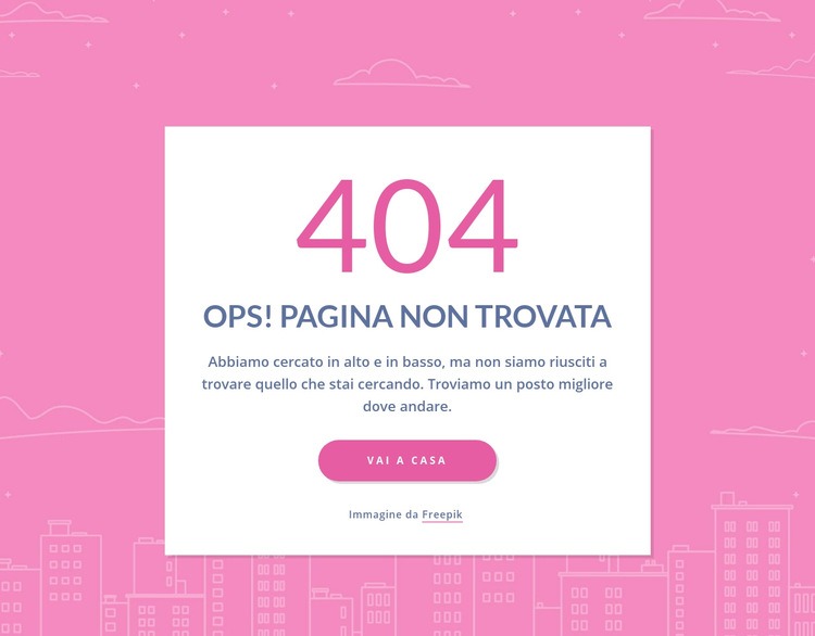 Messaggio di pagina 404 nel gruppo Progettazione di siti web