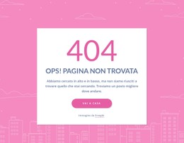 Messaggio Di Pagina 404 Nel Gruppo Sito Web A Pagina Singola
