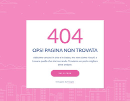 Messaggio Di Pagina 404 Nel Gruppo - Modello Web Moderno