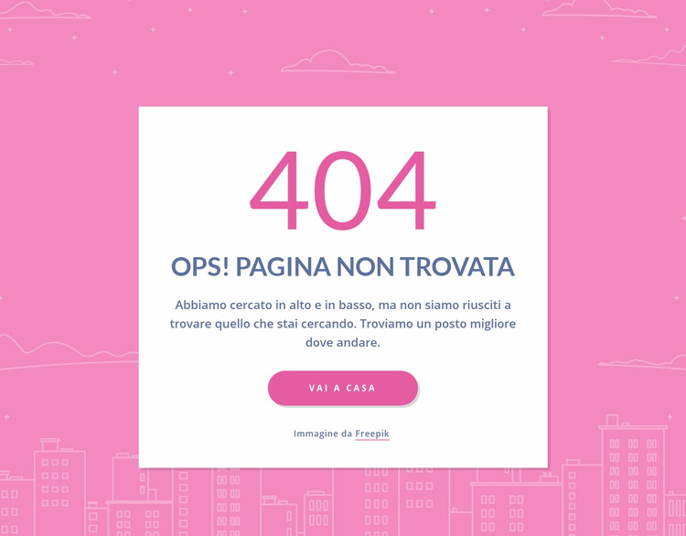 Messaggio di pagina 404 nel gruppo Modello Joomla