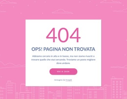 Messaggio Di Pagina 404 Nel Gruppo - Modello Multiuso Di Una Pagina