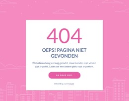 404 Pagina Bericht In Groep Website Met Één Pagina