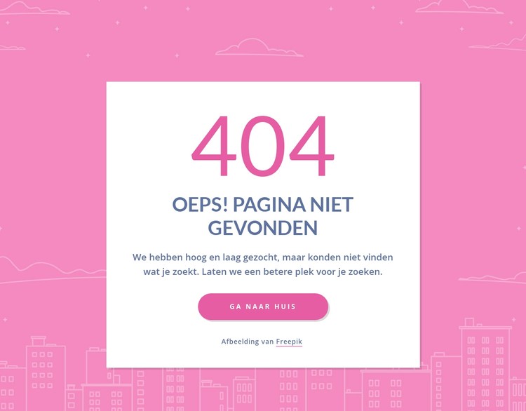404 pagina bericht in groep CSS-sjabloon