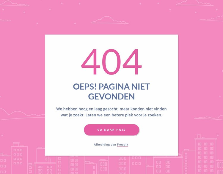 404 pagina bericht in groep Website Builder-sjablonen
