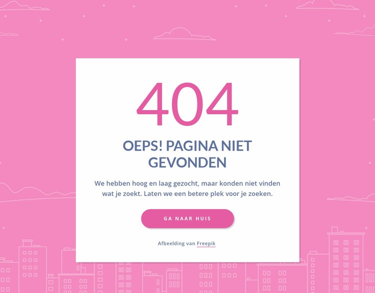 404 pagina bericht in groep Website mockup