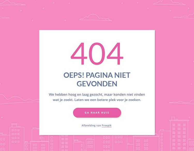404 pagina bericht in groep Website ontwerp
