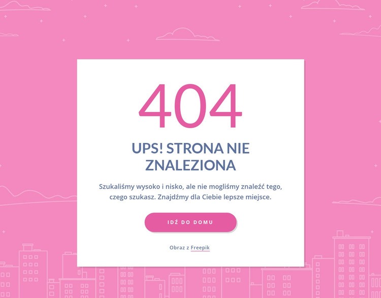 404 strona wiadomość w grupie Kreator witryn internetowych HTML