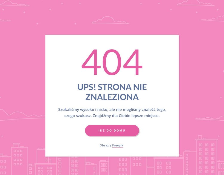 404 strona wiadomość w grupie Makieta strony internetowej