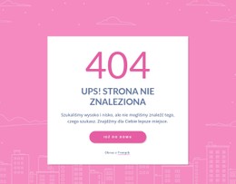 404 Strona Wiadomość W Grupie Witryna Jednostronicowa