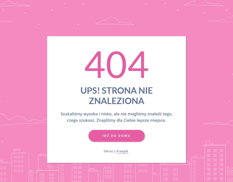 404 strona wiadomość w grupie Szablon CSS