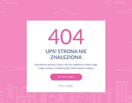 404 Strona Wiadomość W Grupie - Nowoczesny Szablon Internetowy