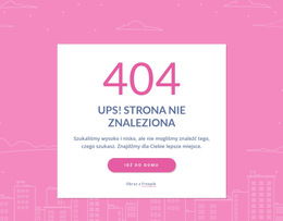 404 Strona Wiadomość W Grupie - Prosty Szablon Strony Internetowej