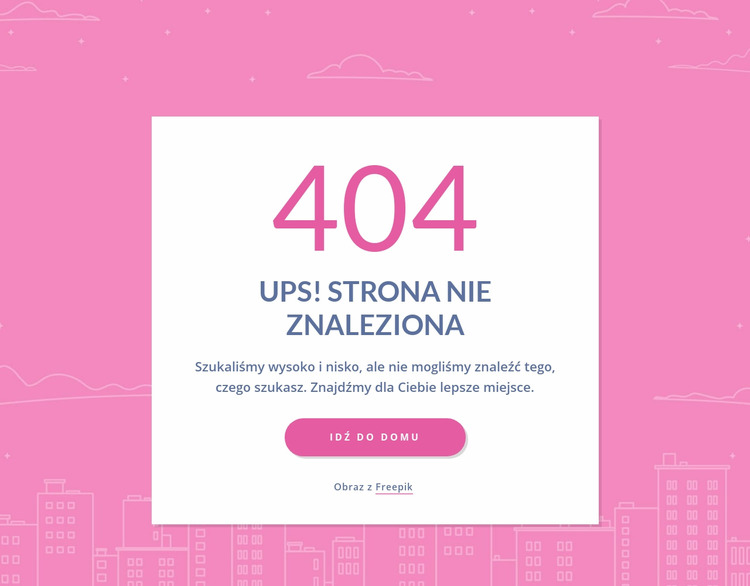 404 strona wiadomość w grupie Szablon Joomla