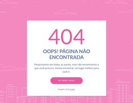 Mensagem De Página 404 No Grupo - Modelo Web Moderno