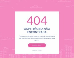 Modelo HTML5 Premium Para Mensagem De Página 404 No Grupo