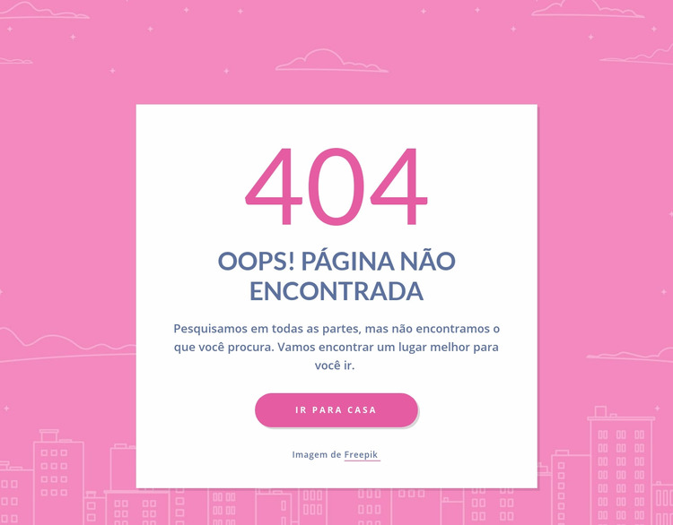 Mensagem de página 404 no grupo Template Joomla