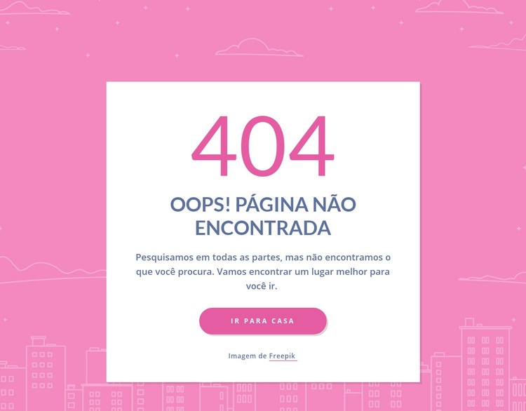 Mensagem de página 404 no grupo Modelo