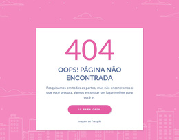 Mensagem De Página 404 No Grupo - Tema WordPress Pronto Para Usar