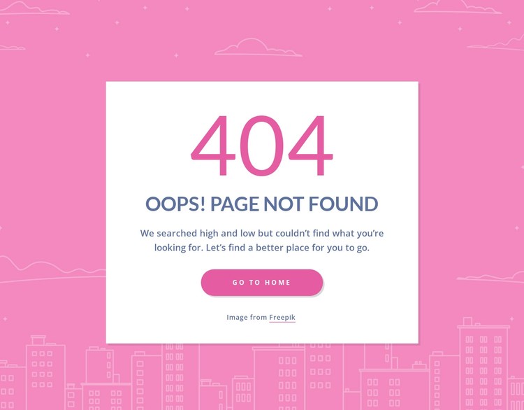 404 page message in group Static Site Generator