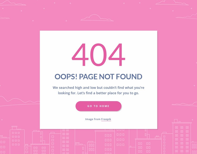 404 sidars meddelande i grupp Html webbplatsbyggare