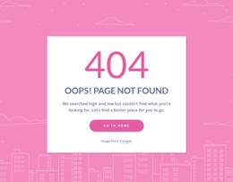 404 Page Message In Group - Templates Website Design