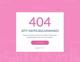 Grupta 404 Sayfalık Mesaj Tek Sayfalı Web Sitesi