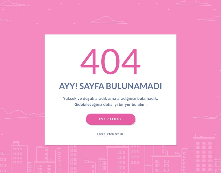 grupta 404 sayfalık mesaj CSS Şablonu