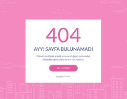 Grupta 404 Sayfalık Mesaj - Duyarlı HTML5 Şablonu