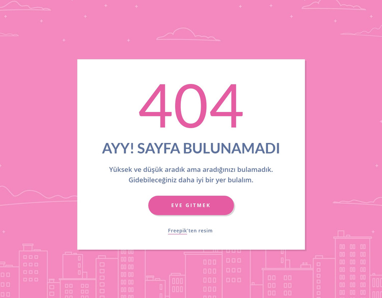 grupta 404 sayfalık mesaj WordPress Teması
