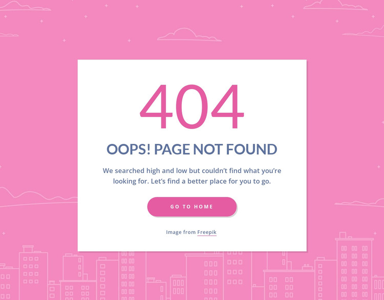 404 page message in group Web Design