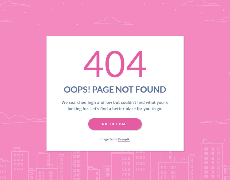 404 page message in group WordPress Theme