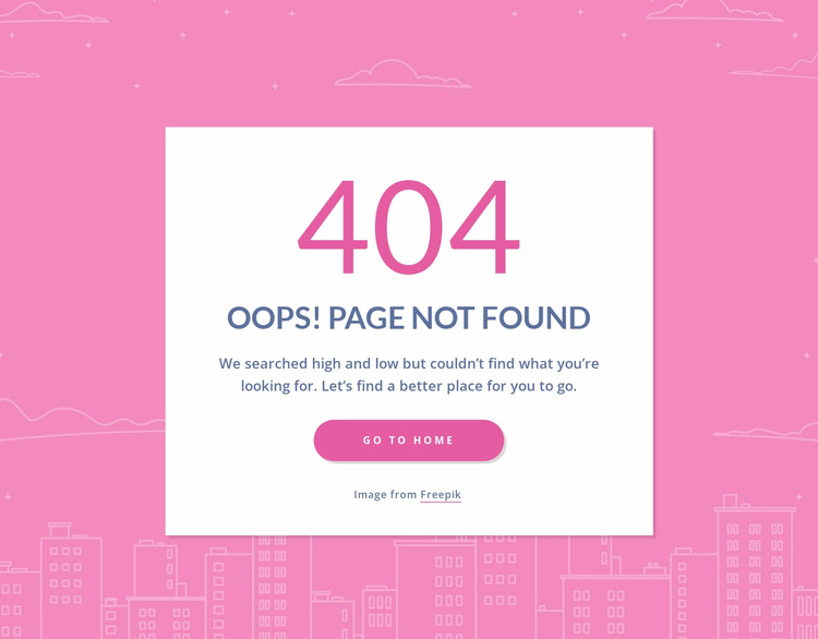 404 page message in group WordPress Website Builder