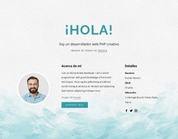 Soy Desarrollador Php: Plantilla HTML5 De Una Sola Página