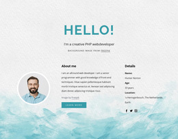I Am Php Developer - Single Page HTML5 Template