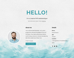 I Am Php Developer - Custom One Page Template