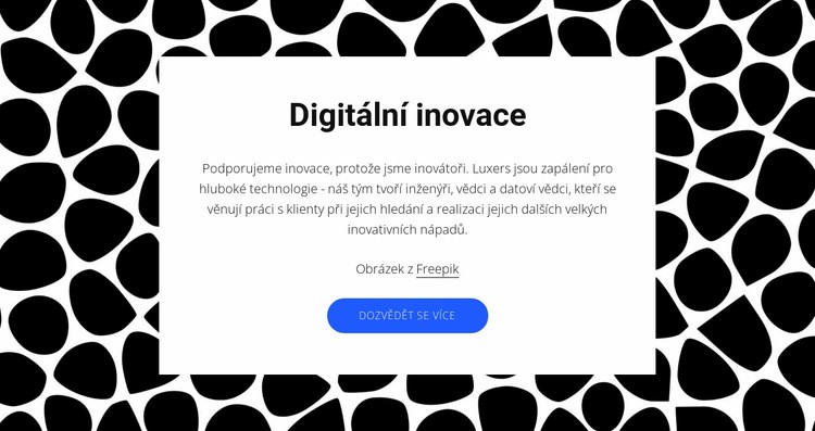 Digitální inovace Šablona webové stránky