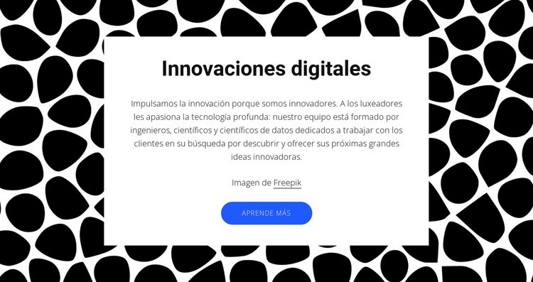 Innovaciones digitales Maqueta de sitio web