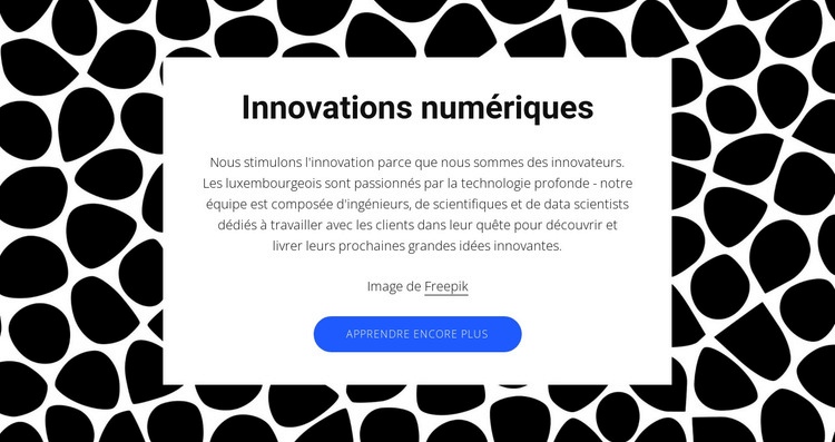 Innovations numériques Modèles de constructeur de sites Web